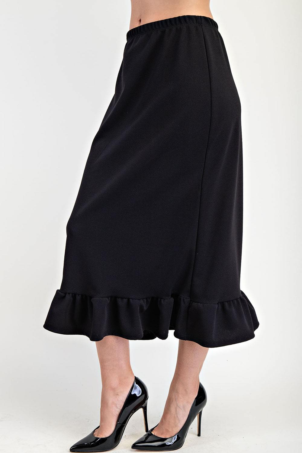 NEW! Black Ruffle Skirt: S-3X