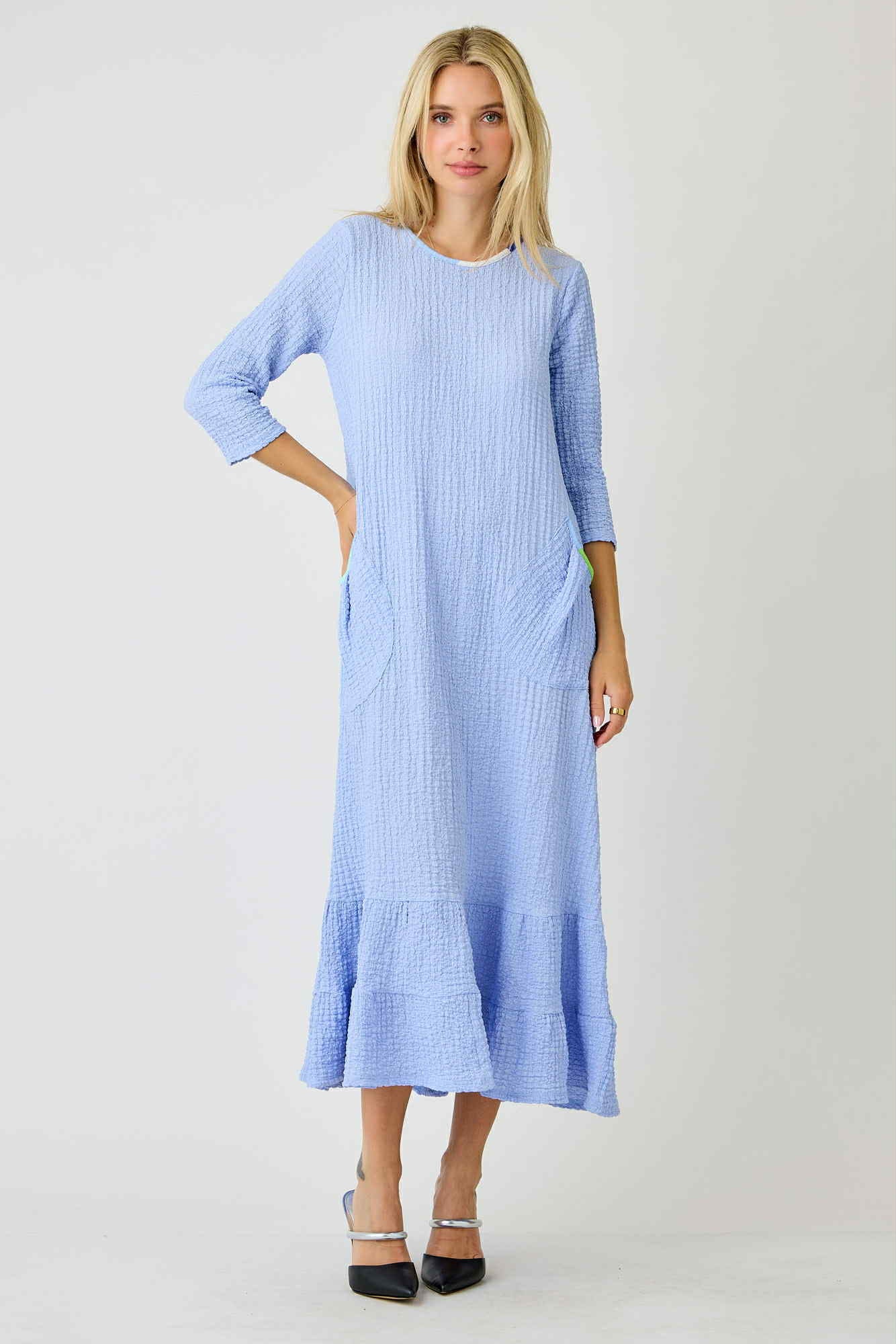 New!  "Nicole"  Blue Dress: S-3X Arriving In Stock: 10/10