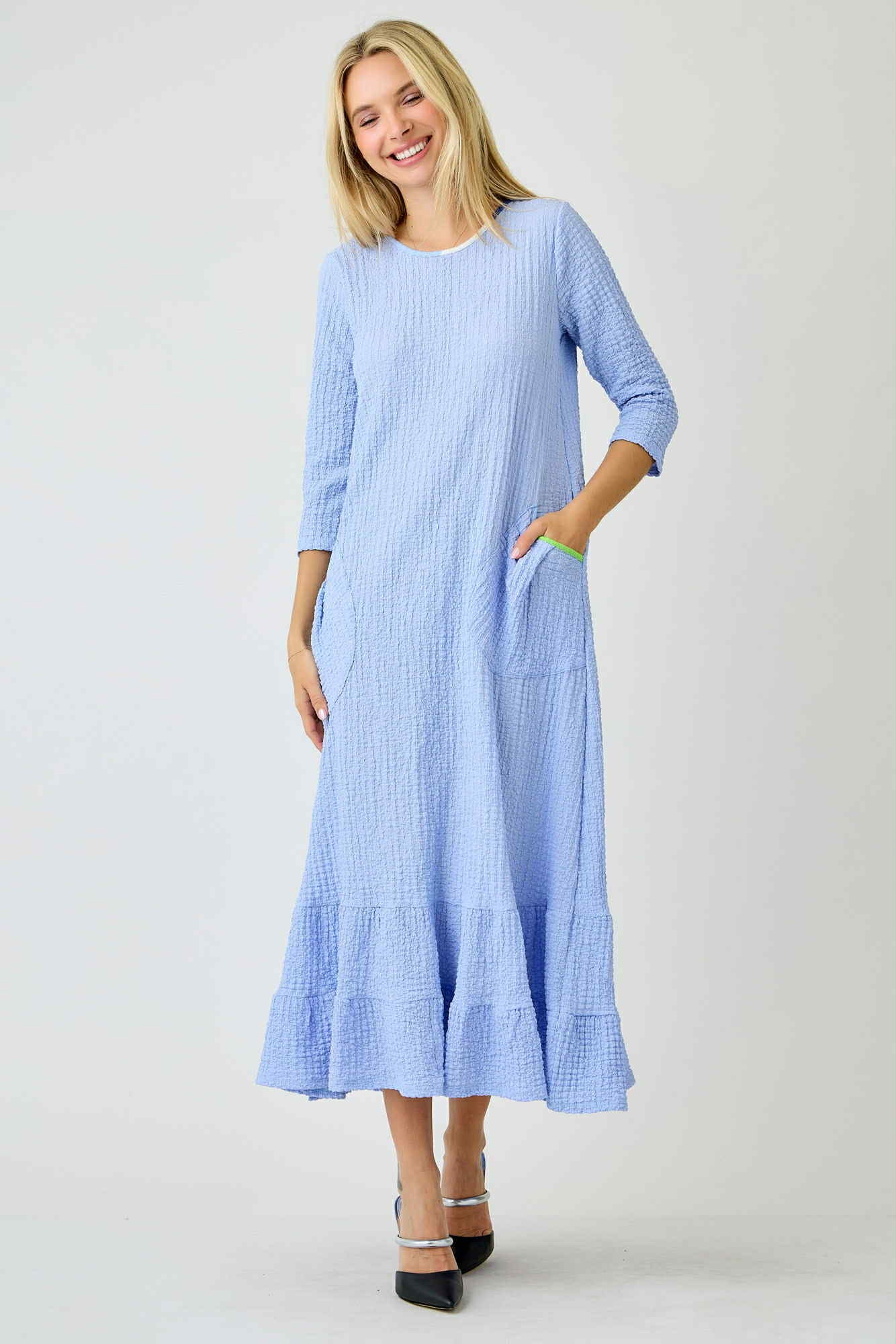 New!  "Nicole"  Blue Dress: S-3X Arriving In Stock: 10/10