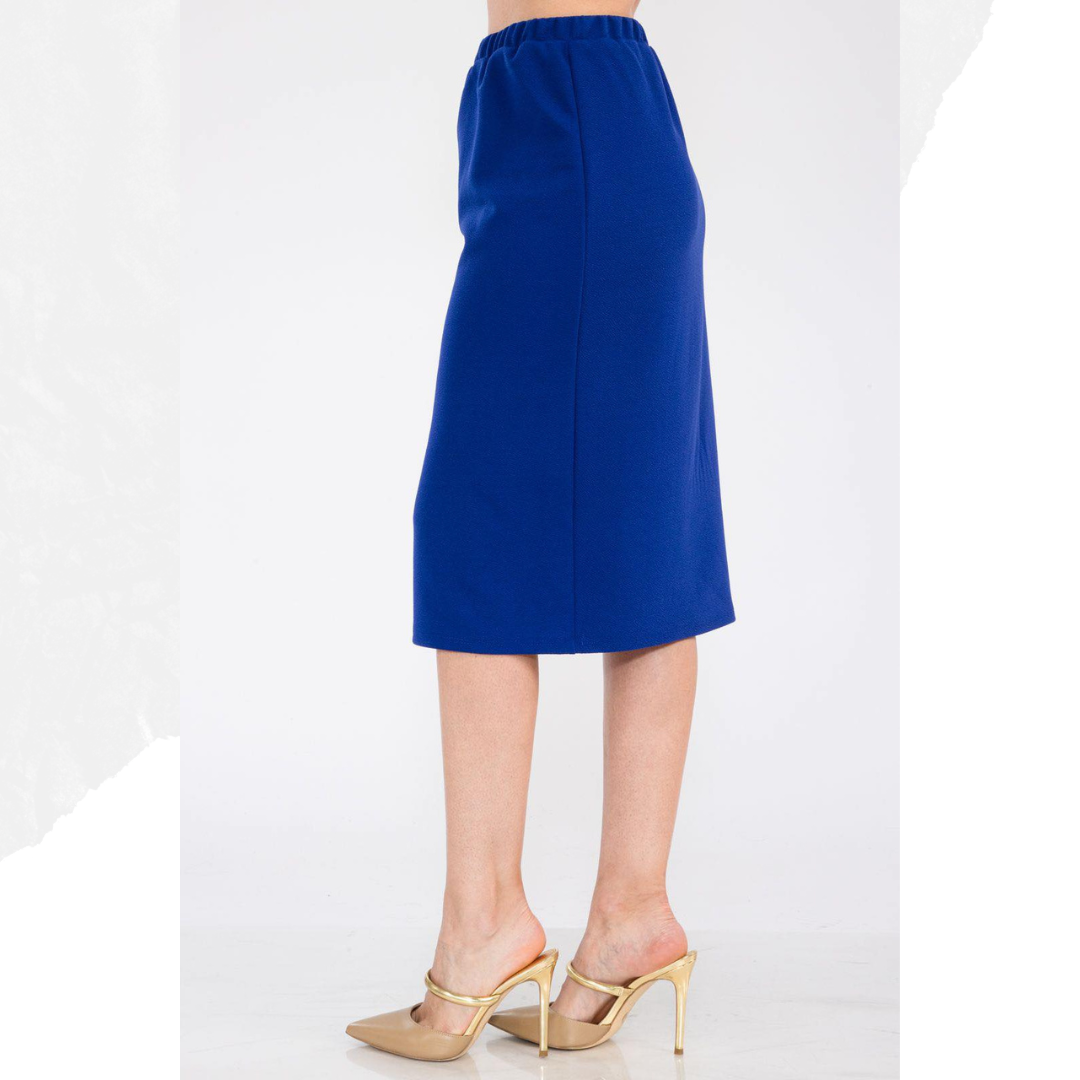 Blue Midi Skirt:  S-M