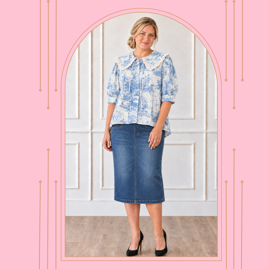 "Juliet"  Indigo Wash XS-3X  (Elastic Waist) Arriving in Stock: 9/16