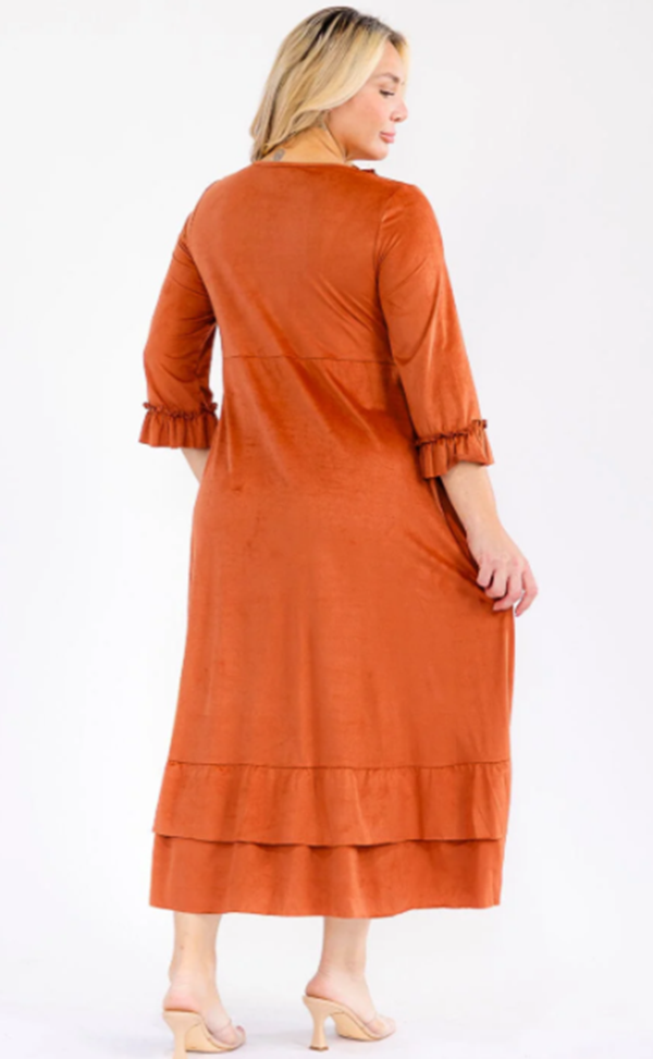 NEW! "Penny" Faux Suede Dress: S-3X