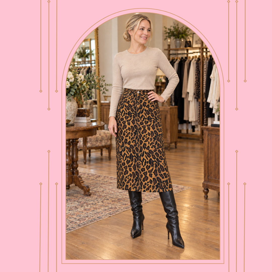 Dark Leopard  #1 Jean Skirt: XS  FINAL SALE! Cannot Be Returned!