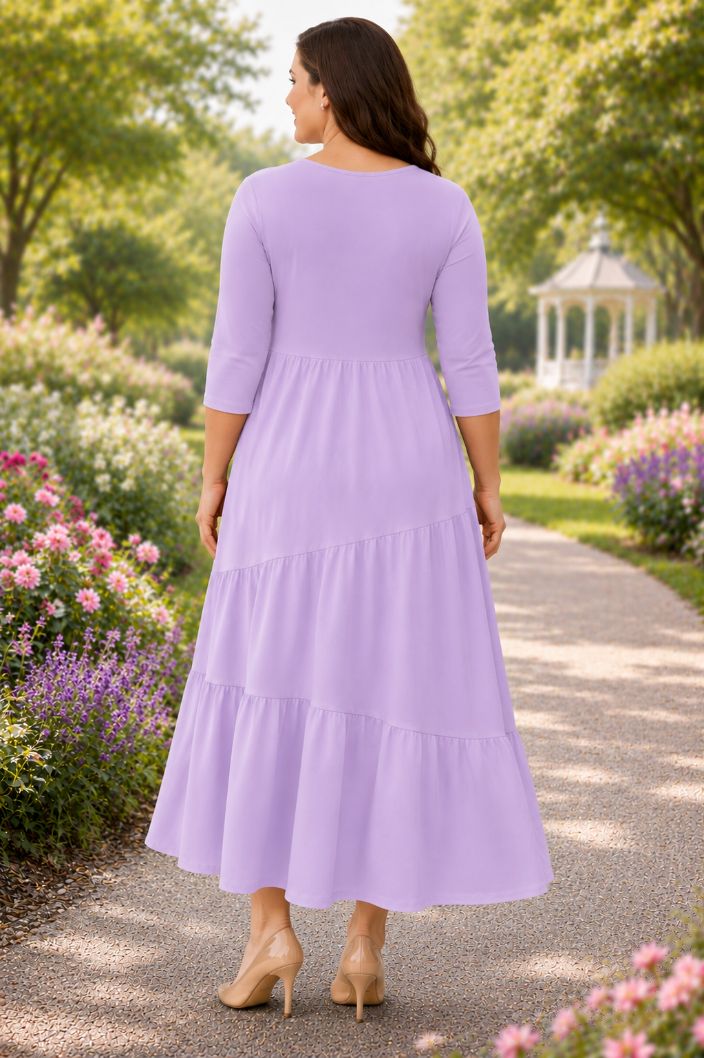 Lavender Dress: 1X  FINAL SALE! Cannot Be Returned!