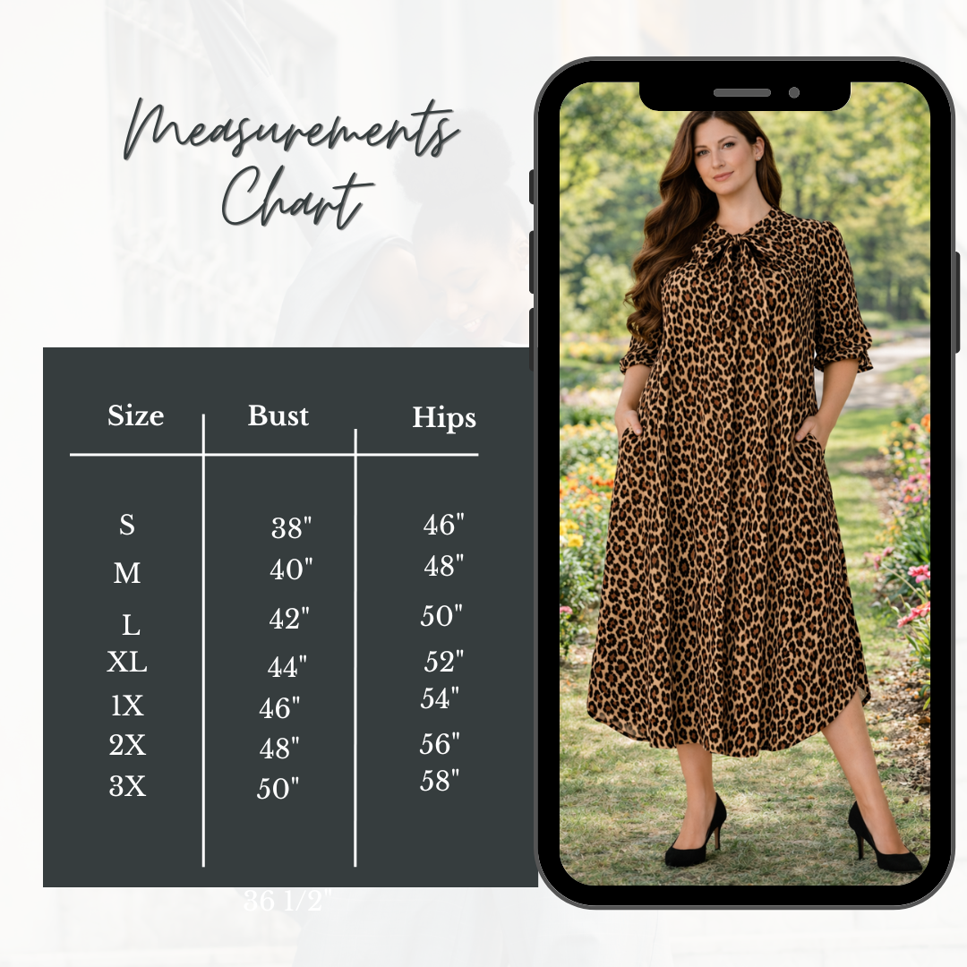 "Lisa" Leopard Print Dress: S-M