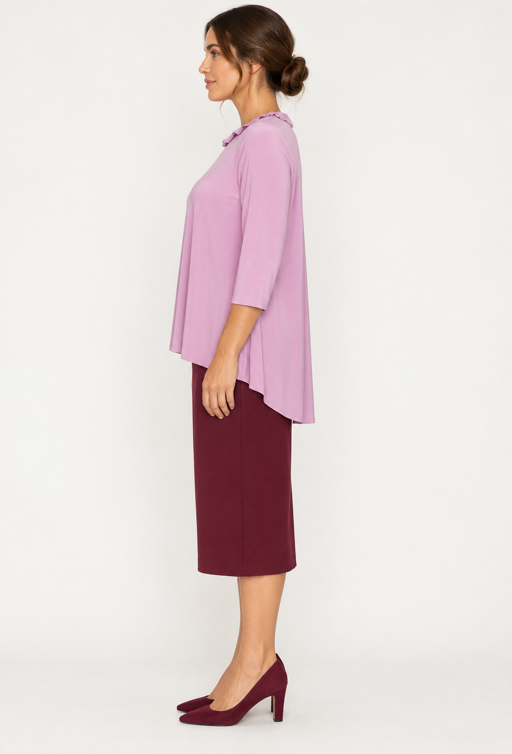 NEW! Mauve High/Low Top: S-3X