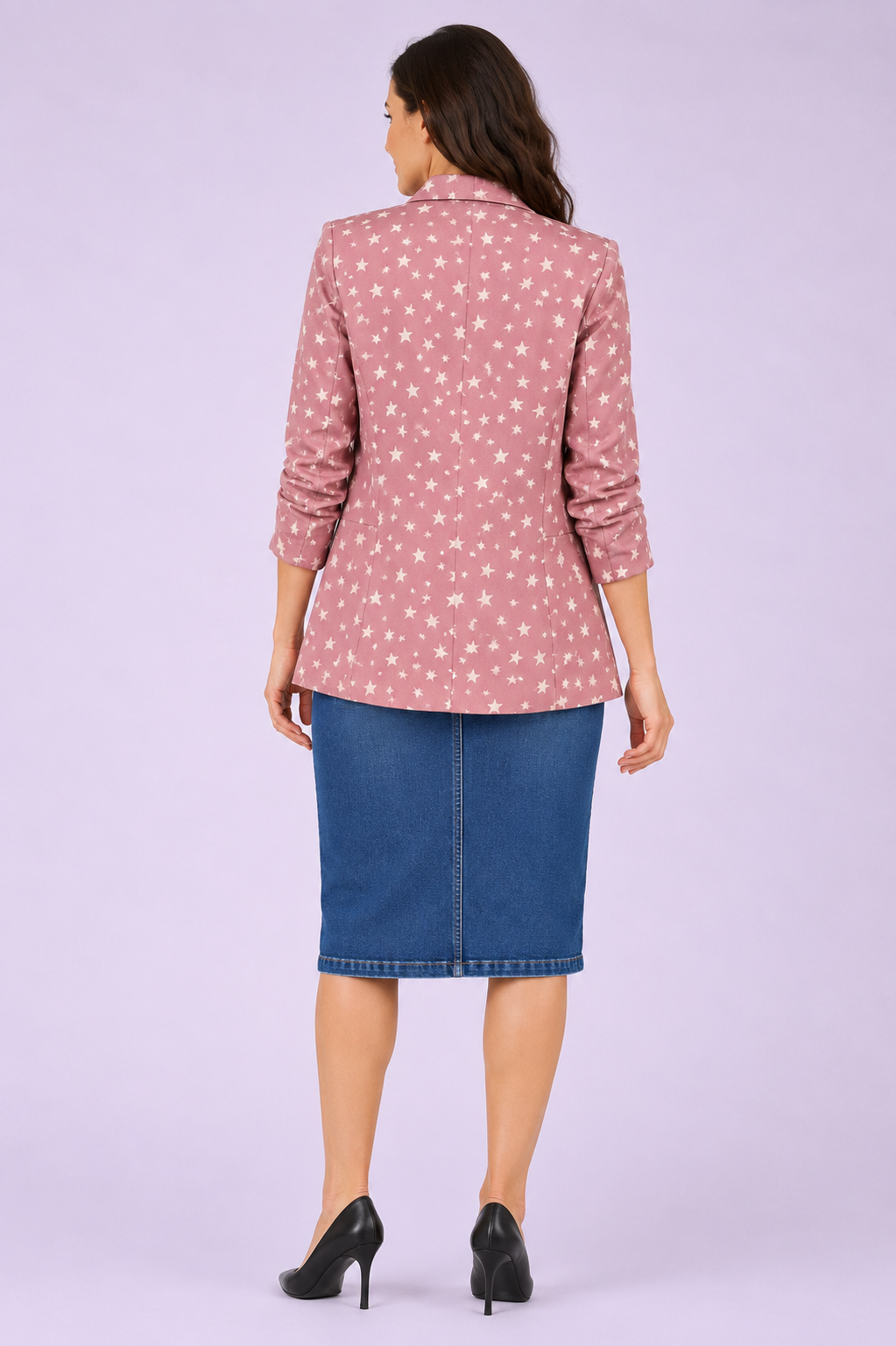 NEW! Mauve "Stars" Jacket: S-L  Arriving In Stock: 7/2