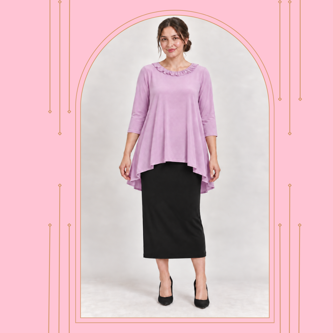 NEW! Light Plum  High/Low Top: S-3X