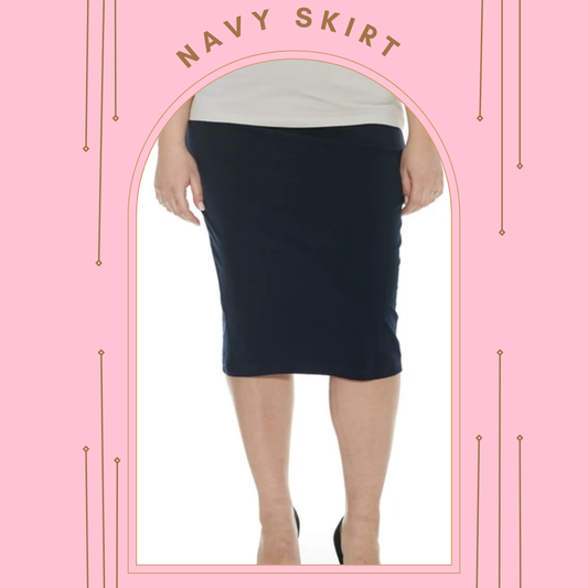 NEW!  Navy 28” Skirt: S-3X