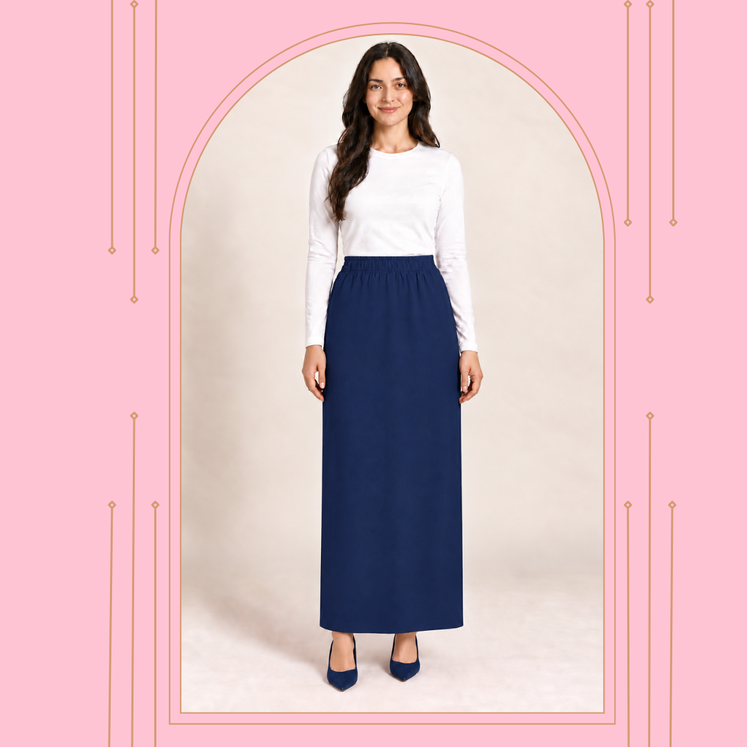 Dark Navy MAXI SKIRT: Small - FINAL SALE! Cannot Be Returned!