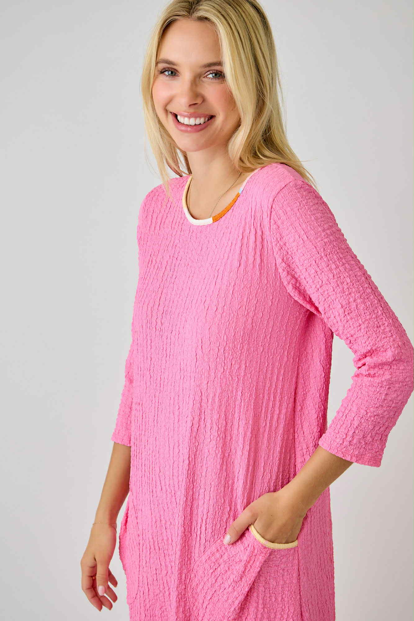 New!  "Lily" Pink Dress:  S-3X Arriving In Stock: 10/10