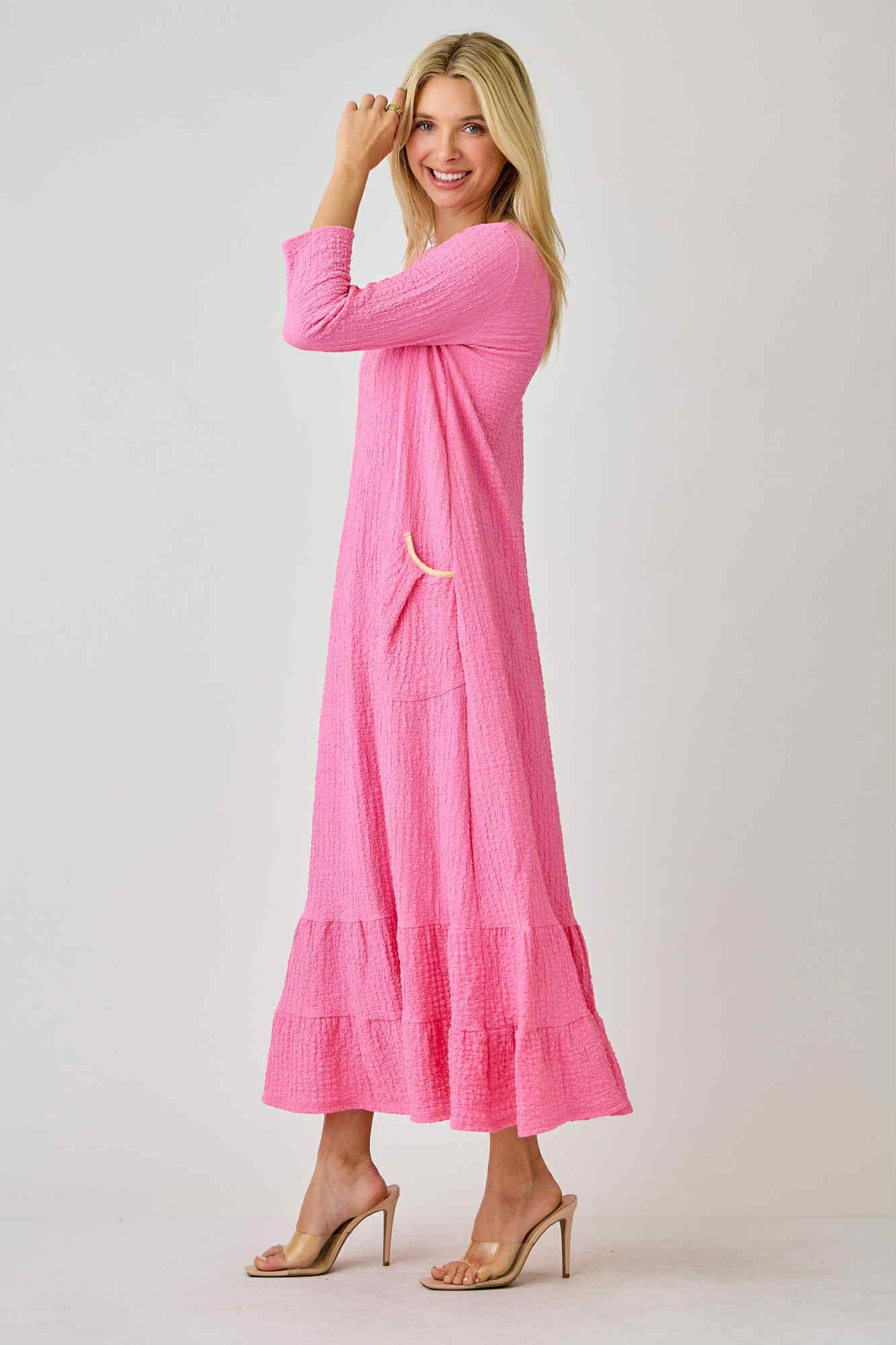 New!  "Lily" Pink Dress:  S-3X Arriving In Stock: 10/10