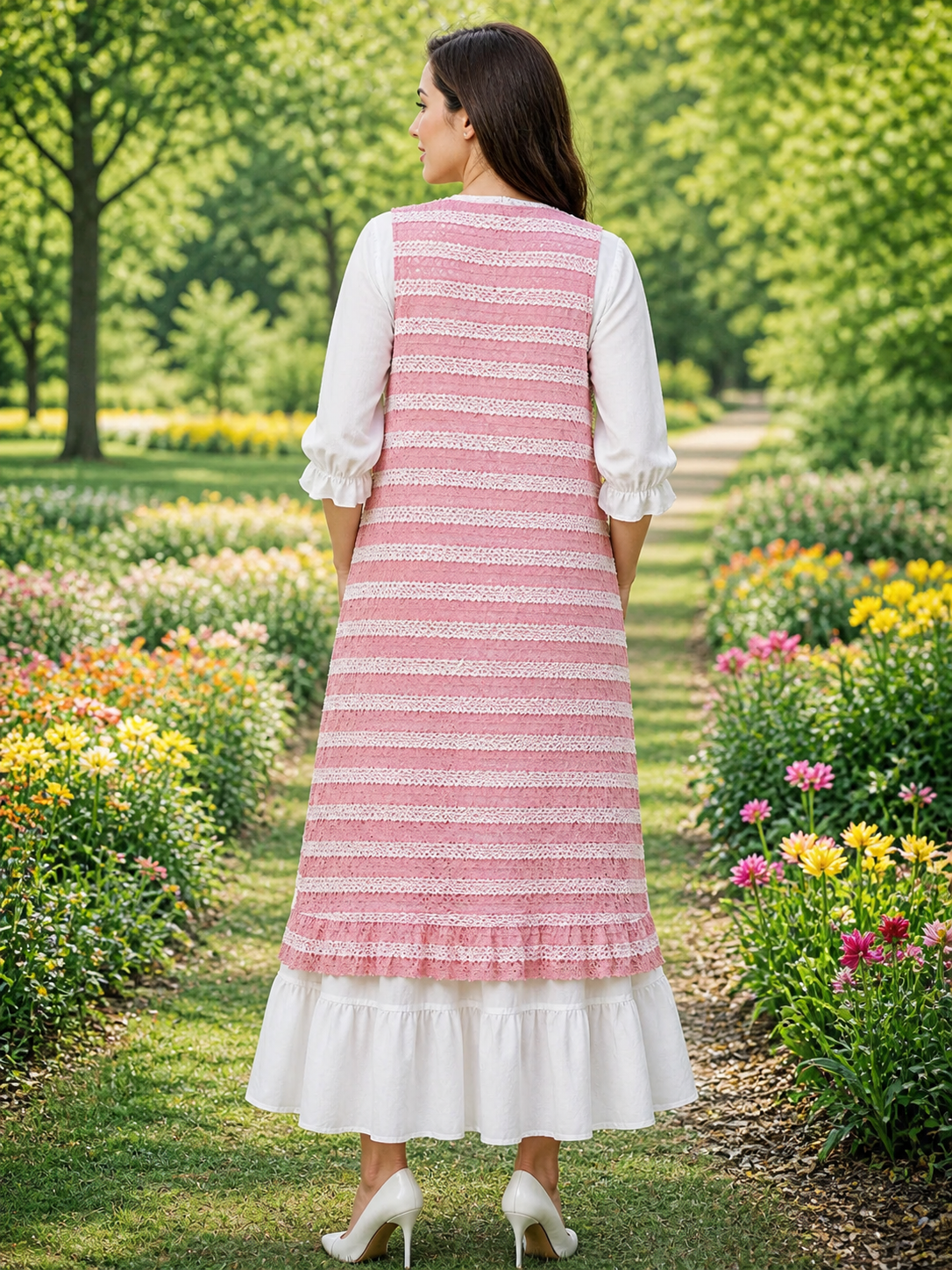 Pre-Order: NEW! Pink Ruffle Vest! Misses & Plus (Arrives in Stock: late May)