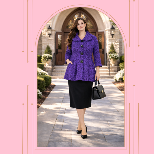 New Purple/Black Jacket: S-M