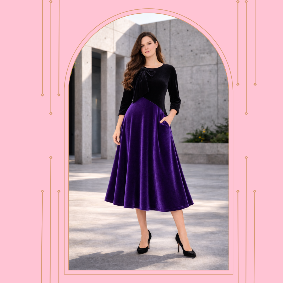 Purple/Plum Velvet Dress:  Small & 3X. FINAL   SALE!  Cannot Be Returned!