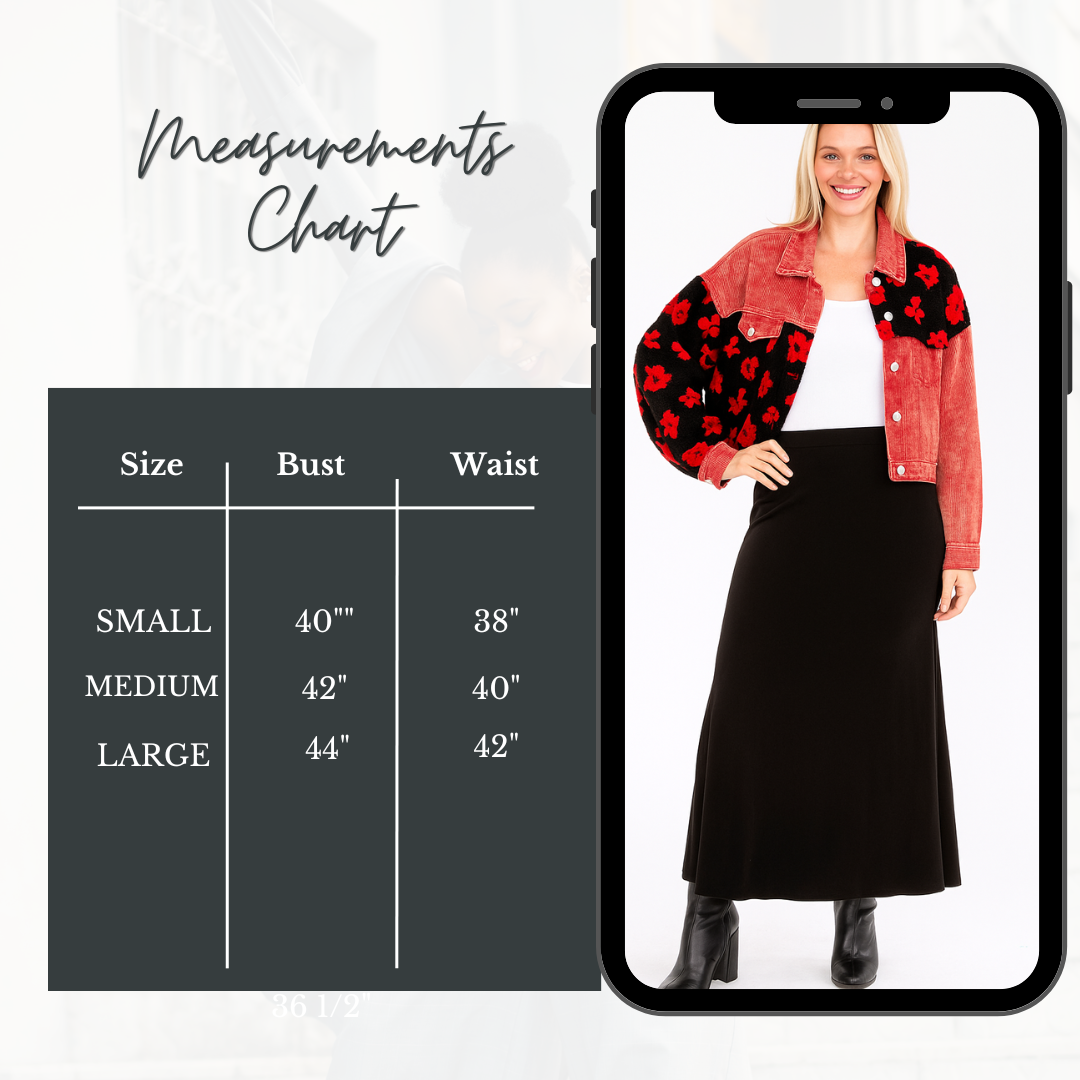 NEW! Red Corduroy/Sherpa Jacket: S-L