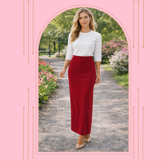 Red Maxi Skirt: S-M - Final Sale! Cannot Be Returned!