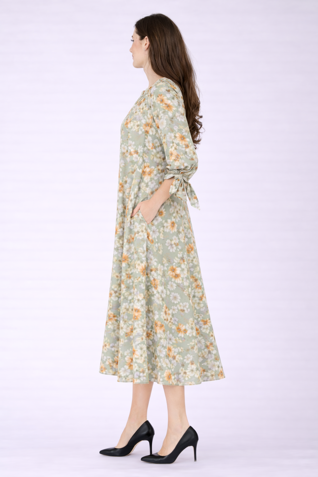 NEW! "Stephanie" Sage Floral Dress S-L