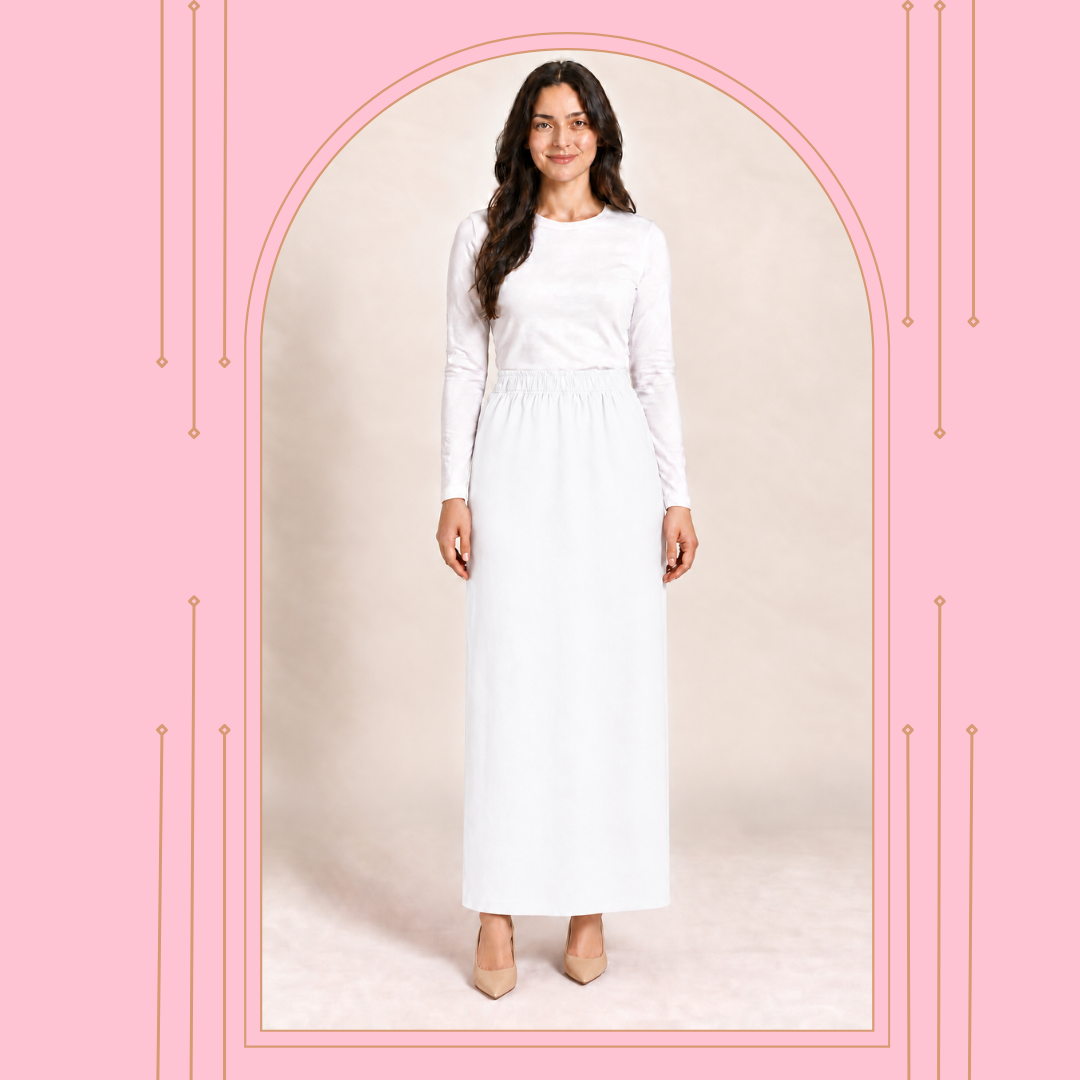 WHITE MAXI SKIRT : SMALL Final Sale! Cannot Be Returned!