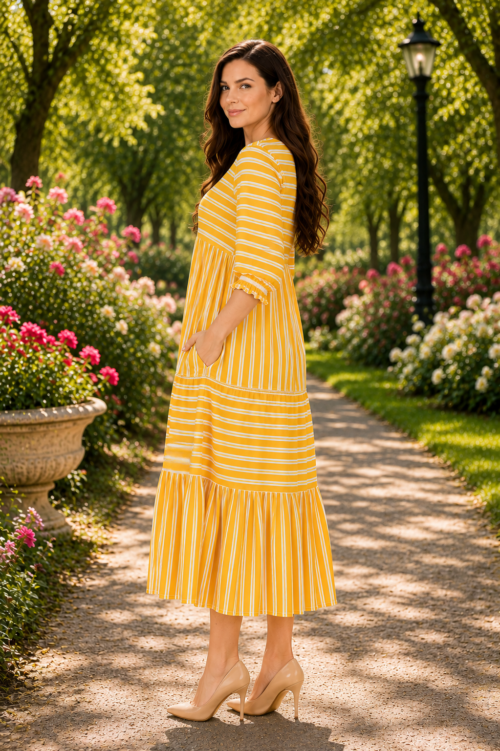 Daffodil "Yellow Stripe" Dress! Small- Final Sale! Cannot Be Returned!