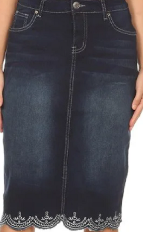 Dark Indigo Eyelet Denim #227 XS. Final Sale!  Cannot be Returned!
