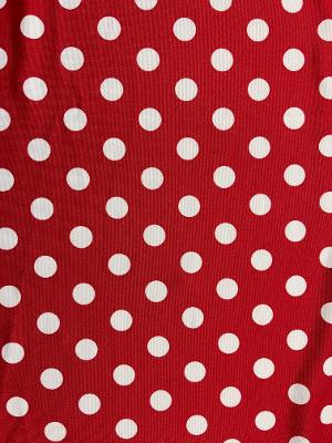 RC RED Polka Dot Ruffle TOP : Small Final Sale!  Cannot Be Returned!